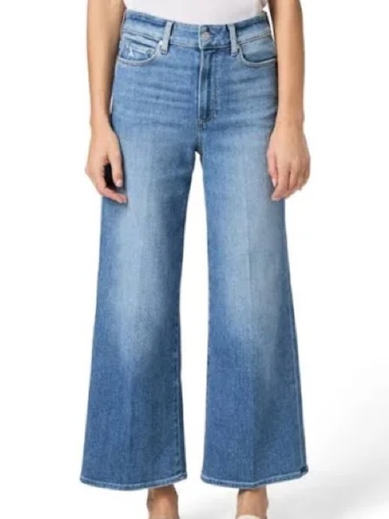 PAIGE Denim - Paige Anessa Wide Leg Jeans Women 31 Blue NEW High Waist Ankle Vino Vibes NWT